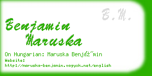 benjamin maruska business card